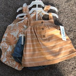 NWT Carters girls 3 piece summer outfit